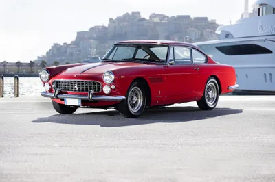Classic Red Near Waterfront Cars Wallpaper 4K 4096x2731 A, Classic, Red, Ferrari, 330, Parked, Near, Waterfront, Captured, Sharp, Ultra, Desktop, White, Landscape, 4K