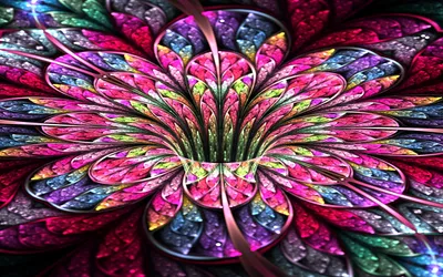 Serene Vibrant Wallpaper Abstract Wallpaper 4K 1920x1200 Vibrant, Abstract, Fractal, Design, With, Intricate, Colorful, Patterns, Radiating, Center, Displayed, Desktop, Pink, Gray, Ultrawide, Full HD