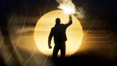 Silhouette Figure Holding Games Wallpaper 4K 1920x1080 Silhouette, Of, A, Figure, Holding, Flare, Before, Giant, Glowing, Sun, Faint, 007, White, Pink, Orange, Ultrawide, Full HD