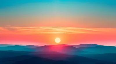 Vibrant Horizon Sunset Nature Wallpaper 4K 5822x3262 Blue, Ultrawide, 4k