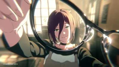 Anime Reze Chainsaw Man Abstract Wallpaper 4K 1920x1080 Anime, Hd, Pc, Desktop, Wallpaper:, And, Background, Reze, Chainsaw, Man, Smiling, Through, White, Gray, Ultrawide, Full HD
