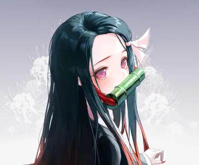 Moody Nezuko Wallpaper Abstract Wallpaper 4K 3616x3013 An, Hd, Wallpaper, Featuring, Nezuko, Kamado, From, The, Anime, Demon, Slayer:, Kimetsu, White, Gray, Square, QHD