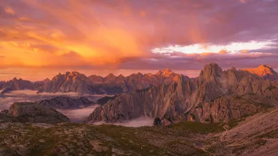 Quad Dolomites Alps Rugged Alpine Nature Wallpaper 4K 2558x1438 Quad, Full HD, Ultrawide