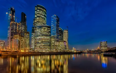 Nighttime Moscow Modern City Skyline World Wallpaper 4K 1920x1200 Nighttime, View, Of, Moscow's, Modern, City, Skyline, In, Moscow, 039, Russia, Illuminated, Brown, Ultrawide, Full HD