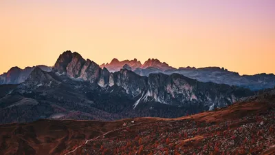 Sunset Dolomites Giau Pass Nature Wallpaper 4K 5118x2878 Giau, Ultrawide, 4k