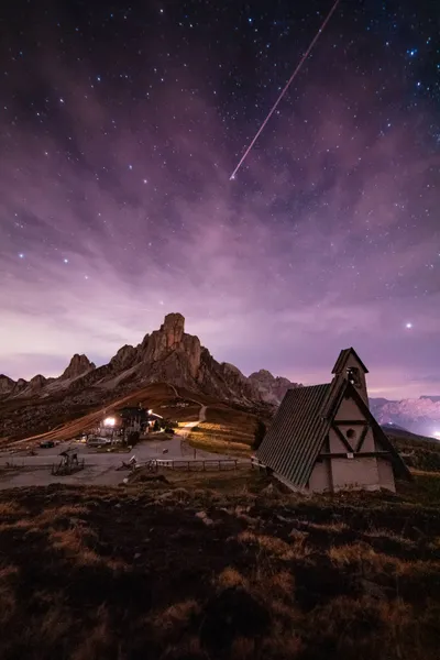 Night Mountain Gusela Dolomites Black/Dark Wallpaper 4K 2208x3313 View, Full HD, Portrait