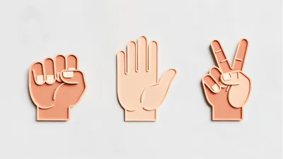 Rock Paper Scissors Wallpaper 4K, Abstract category