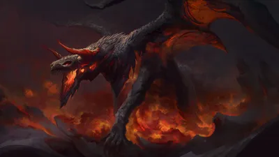 Fierce Fantasy Dragon Glowing Red Fantasy Wallpaper 4K 3840x2160 A, Fierce, Fantasy, Dragon, With, Glowing, Red, Eyes, Fiery, Wings, Soars, Over, Brown, Ultrawide, 4K