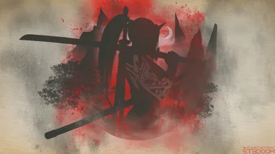 Sleek Dramatic Wallpaper Fantasy Wallpaper 4K 3840x2160 A, Dramatic, 4K, Ultra, Hd, Fantasy, Samurai, Silhouette, Wielding, Dual, Katanas, Surrounded, Gray, Brown, Ultrawide