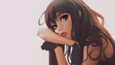 Fantasy Themed Brunette Woman Eyes Fantasy Wallpaper 4K 1920x1080 A, Fantasy-themed, Hd, Desktop, Wallpaper, Featuring, Brunette, Woman, Striking, Eyes, Capturing, Moment, White, Ultrawide, Full HD