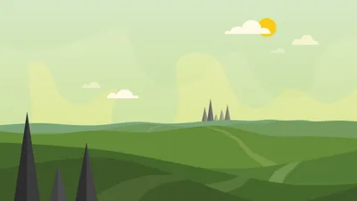 Vector Plain Trees Clear Day Wallpaper 4K, Nature category