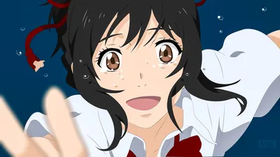 Minimalist Vector Anime Mitsuha Minimal Wallpaper 4K 3840x2160 Minimalist, Vector, Anime, Of, Mitsuha, Miyamizu, Your, Name, Smiling, Reaching, White, Ultrawide, 4K