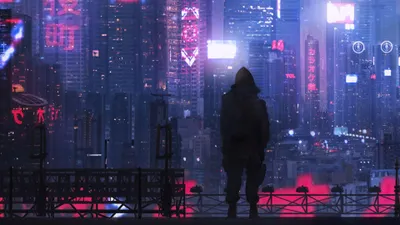 Serene Cyberpunk Wallpaper Technology Wallpaper 4K 3840x2160 Gray, Pink