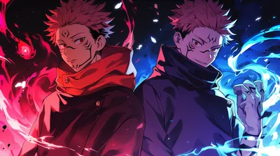 Anime Sukuna Jujutsu Abstract Wallpaper 4K 2912x1632 Hd, Anime, Wallpaper:, Featuring, Sukuna, From, Jujutsu, Kaisen, Showcasing, Vibrant, Red, Blue, Gray, Ultrawide, QHD