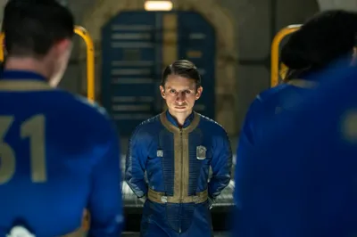 Fallout Show Vault Space Wallpaper 4K 2000x1334 Fallout, Tv, Show, Vault, Jumpsuit-clad, Character, Stares, Ahead, Dim, Vault-tec, White, Brown, Black, Landscape, Full HD