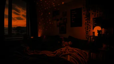 Sleepcore Amp Dim Bedroom Space Wallpaper 4K 3840x2160 Sleepcore, 4K, Ultra, Hd, Pc, Desktop, Wallpaper, Amp, Dim, Bedroom, Orange, Ultrawide
