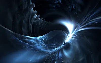 Cgi Abstract Blue Wallpaper 4K, Black/Dark category