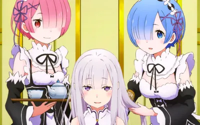Calm Zero Wallpaper Abstract Wallpaper 4K 4080x2550 Hd, Desktop, Wallpaper, Featuring, Re:zero, Characters, Ram, With, Zero, Pink, Hair, Rem, White, Ultrawide, 4K