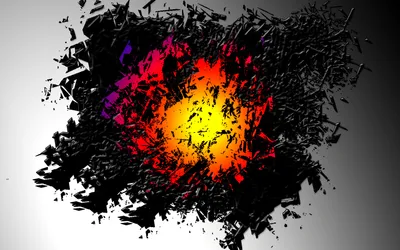 Abstract Cgi Vibrant Red Yellow Wallpaper 4K, Abstract category