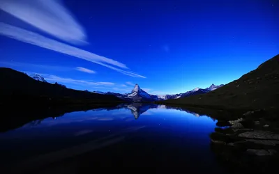 Dreamy Serene Wallpaper Nature Wallpaper 4K 1920x1200 A, Serene, Night, Scene, Featuring, Stunning, Mountain, Reflected, Tranquil, Lake, Set, Against, Brown, Red, Ultrawide, Full HD