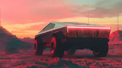 Cybertruck Futuristic Desert Nature Wallpaper 4K 4630x2595 Hd, Desktop, Wallpaper, Featuring, A, Tesla, Cybertruck, In, Futuristic, Desert, Landscape, Under, Gray, Purple, Ultrawide, 4K
