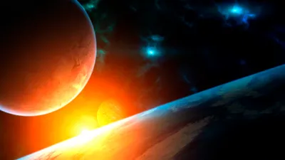 Sleek Sci Wallpaper Space Wallpaper 4K 3840x2160 Hd, Desktop, Wallpaper, Of, A, Sci-fi, Planetscape, Featuring, Glowing, Sunrise, Over, Planet, White, Yellow, Purple, Ultrawide, 4K