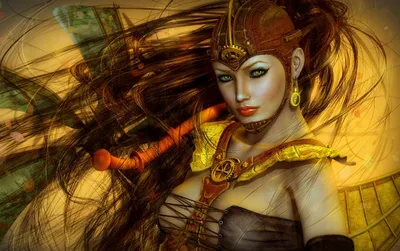 Calm Fantasy Wallpaper Fantasy Wallpaper 4K 1699x1065 A, Striking, Fantasy-themed, Hd, Wallpaper, Featuring, Powerful, Woman, Flowing, Hair, Adorned, Intricate, Brown, Ultrawide