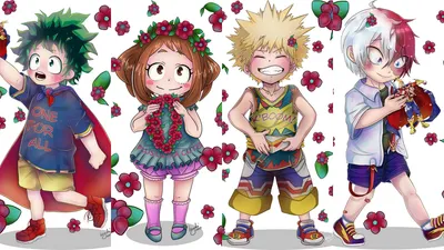 Vivid Ochaco Wallpaper Abstract Wallpaper 4K 1920x1080 Ochaco, Uraraka, Shoto, Todoroki, Katsuki, Bakugou, Izuku, Midoriya, Anime, Hero, Academia, Desktop, White, Gray, Ultrawide, Full HD