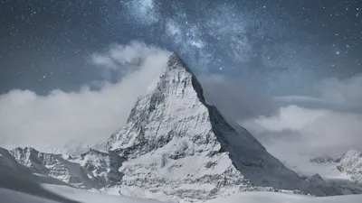 Snow Covered Matterhorn Nature Wallpaper 4K 3838x2158 Snow-covered, Peak, Ultrawide, QHD