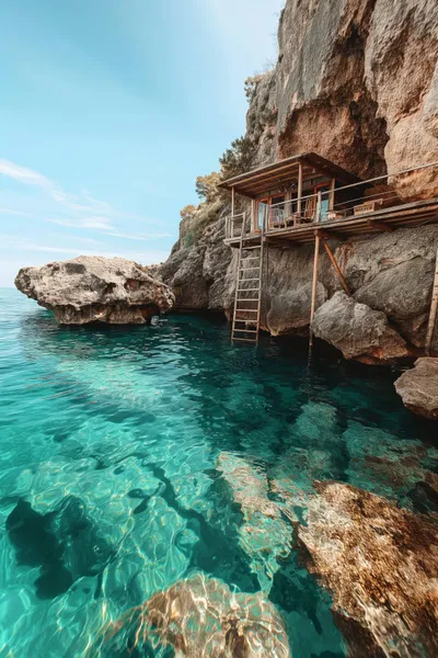 Amazing Natural Accommodation Nature Wallpaper 4K 2208x3313 Sea, Full HD, Portrait