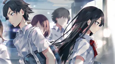 Yukino Yukinoshita Hachiman Hikigaya Anime Abstract Wallpaper 4K 1920x1080 Hd, Wallpaper, Featuring, Yukino, Yukinoshita, And, Hachiman, Hikigaya, Anime, Teen, Romantic, Comedy, White, Gray, Brown, Ultrawide, Full HD