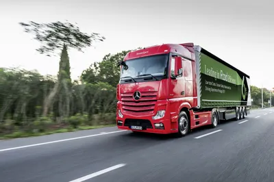 Red Benz Truck Abstract Wallpaper 4K 2560x1704 Hd, Pc, Desktop, Wallpaper:, Featuring, A, Red, Mercedes-benz, Truck, Driving, Highway, Greenery, White, Ultrawide, QHD