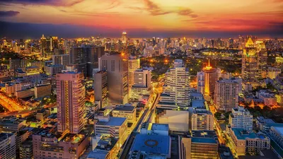 Moody Bangkok Wallpaper Abstract Wallpaper 4K 1920x1080 Bangkok, Thailand, Pink, Orange, Gray, Ultrawide, Full HD