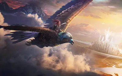 City Fantasy Bird Animals Wallpaper 4K 1920x1200 City, Fantasy, Bird, Hd, Desktop, Wallpaper, Gray, Ultrawide, Full HD