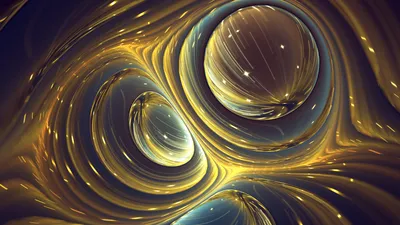 Radiant Mesmerizing Wallpaper Abstract Wallpaper 4K 1920x1080 A, Mesmerizing, Abstract, Fractal, Design, Featuring, Swirling, Golden, Blue, Patterns, Luminous, Spheres, Brown, Ultrawide, Full HD