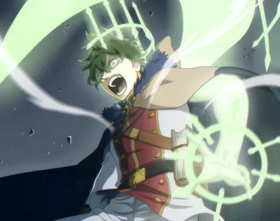 Yuno Black Clover Fantasy Wallpaper 4K 2000x1580 Yuno, Black, Clover), Unleashing, Vivid, Green, Wind, Magic, Cape, Billowing, White, Square, Full HD
