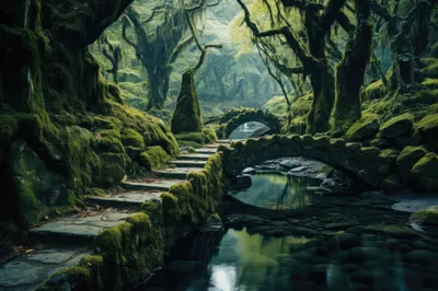 Mysterious Fantasy Forest Fantasy Wallpaper 4K 2208x1471 Full HD, Ultrawide