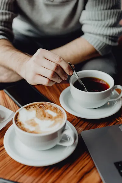 Cup Cappuccino Tea Business Meeting Abstract Wallpaper 4K 2208x3312 Tea, Full HD, Portrait