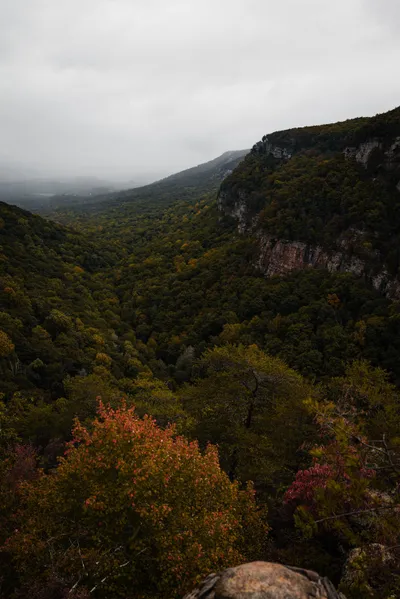 Dramatic Autumn Mountain Valley Landscape Wallpaper 4K, Nature category