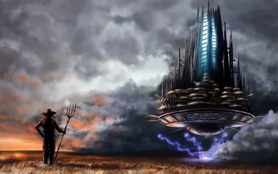 Bright Sci Wallpaper World Wallpaper 4K 2000x1250 Hd, Sci-fi, Cityscape, Wallpaper, Featuring, An, Alien, Hovering, Metropolis, Towering, Spires, Electric, Gray, Ultrawide, Full HD