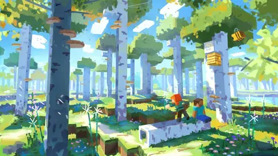 Minecraft Forest Adventure Games Wallpaper 4K 1920x1080 White, Gray