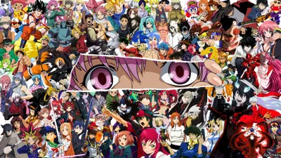 Vibrant Crossover Multiple Anime Wallpaper 4K, Abstract category