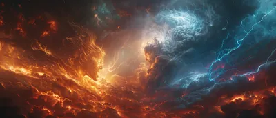 Dramatic Depicting God Like Figure Nature Wallpaper 4K 3358x1438 God-like, Ultrawide, QHD