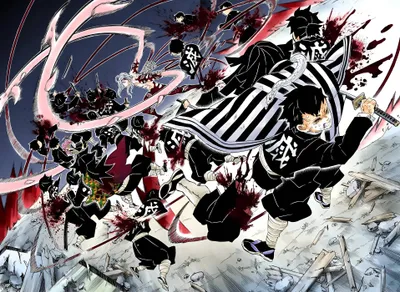 Dynamic Characters Anime Abstract Wallpaper 4K 3836x2800 Hd, Pc, Desktop, Wallpaper, Featuring, Dynamic, Characters, From, Anime, Demon, Slayer, Kimetsu, White, Gray, Landscape, QHD