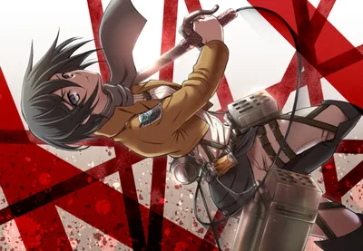Anime Mikasa Ackerman Abstract Wallpaper 4K 1920x1328 Anime, Hd, Pc, Desktop, Wallpaper, Of, Mikasa, Ackerman, Attack, Titan, Leaping, Odm, White, Landscape, Full HD