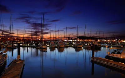 Man Harbor Dusk Calm Water World Wallpaper 4K 1918x1198 Man-made, Ultrawide