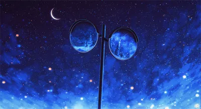 Dark Anime Wallpaper Space Wallpaper 4K 2840x1539 Hd, Anime-inspired, Wallpaper, Featuring, A, Street, Lamp, With, Glowing, Blue, Lenses, Under, Black, Ultrawide, QHD