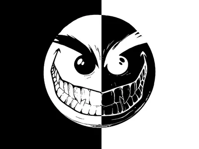 Dark Artistic Design Menacing Split Wallpaper 4K, Black/Dark category