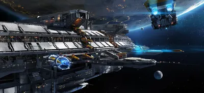 Definition Massive Space Station Spaceships Space Wallpaper 4K 2359x1080 A, High-definition, Desktop, Wallpaper, Featuring, Massive, Space, Station, Spaceships, Docked, Nearby, Planet, Brown, White, Gray, Ultrawide, Full HD