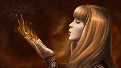 Fantasy Themed Woman Flowing Hair Fantasy Wallpaper 4K 1920x1080 A, Fantasy-themed, Hd, Desktop, Wallpaper, Featuring, Woman, Flowing, Hair, Gracefully, Holding, Flickering, Brown, Ultrawide, Full HD